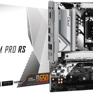 Asrock B650M Pro RS AMD Socket AM5 Ryzen 7000/8000/9000 Series DDR5 7200+ (OC) MHz 256GB M.2 Key E for WiFi SATA3 6.0 Gb/s Micro ATX Motherboard 2.5G LAN BIOS Flashback