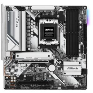 Asrock B650M Pro RS AMD Socket AM5 Ryzen 7000/8000/9000 Series DDR5 7200+ (OC) MHz 256GB M.2 Key E for WiFi SATA3 6.0 Gb/s Micro ATX Motherboard 2.5G LAN BIOS Flashback