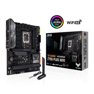 ASUS TUF Gaming Z790-Plus WiFi LGA 1700(Intel 14th,12th &13th Gen) ATX Gaming Motherboard(PCIe 5.0,DDR5,4xM.2 Slots,16+1 DrMOS,WiFi 6,2.5Gb LAN,Front USB 3.2 Gen 2...