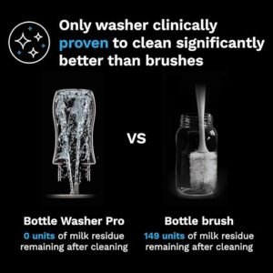 Baby Brezza Bottle Washer Pro - Baby Bottle Washer, Sterilizer + Dryer - All in One Machine Cleans Bottles, Pump Parts, & Sippy Cups - Replaces Hand Washing, Bottle Brushes and...