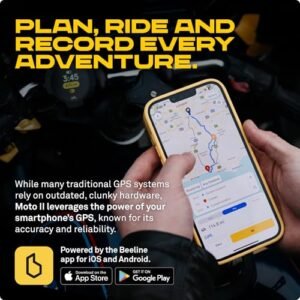 Beeline Moto II - Next Gen Motorcycle GPS Tracker | Compact Design, Waterproof Build, Simple Display & 14-Hour Battery |Glove Friendly Motorcycle Sat Nav Perfect for Adventure &...