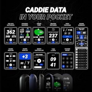 Blue Tees Golf Ringer - Magnetic Golf GPS Handheld, Touch Screen Display, Water Resistant Golf Distance Range Finder, 40,000+ Preloaded Courses, 10+ Hours Battery, Built-in...