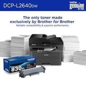 Brother DCP-L2640DW Wireless Compact Monochrome Multi-Function Laser Printer with Copy and Scan, Duplex, Mobile, Black & White | Includes Refresh Subscription Trial(1), Works...