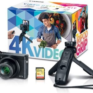 Canon PowerShot G7 X Mark III Digital Camera, Video Creator Kit with Accessories: Tripod, Memory Card, and Detachable Bluetooth Remote, Black