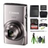 Canon PowerShot IXY 650 (ELPH 360) HS Compact Digital Camera 12x Optical Zoom IXY650 (Silver) Bundle + 64GB Memory Card + Camara Bag + Card Reader + Vlogging Tripod + Cleaning...