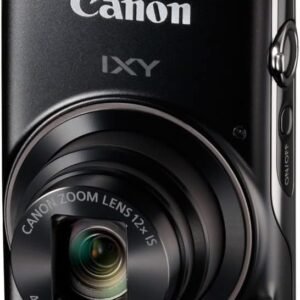 Canon PowerShot IXY 650 (ELPH 360) HS Compact Digital Camera 12x Optical Zoom IXY650 (Black) Bundle with 64GB Memory Card + Camara Bag + Card Reader + Vlogging Tripod + Cleaning...