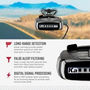 Cobra RAD 480i Laser Radar Detector – Long Range Detection, Bluetooth, Apple CarPlay and Android Auto Compatible, LaserEye Front and Rear Detection, Digital Signal Processing,...