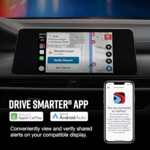 Cobra RAD 480i Laser Radar Detector – Long Range Detection, Bluetooth, Apple CarPlay and Android Auto Compatible, LaserEye Front and Rear Detection, Digital Signal Processing,...