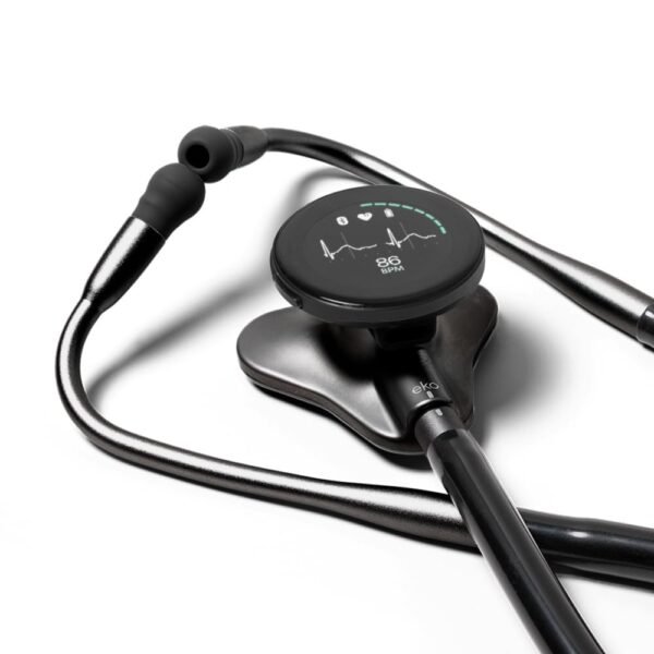 CORE 500™ Digital Stethoscope — 40x Amplification, Active Noise Cancellation, 3-Lead ECG, FDA-Cleared AI with Eko+, Full-Color Display, Reimbursement Eligible — Matte Black,...