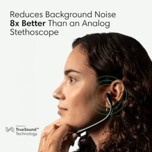 CORE 500™ Digital Stethoscope — 40x Amplification, Active Noise Cancellation, 3-Lead ECG, FDA-Cleared AI with Eko+, Full-Color Display, Reimbursement Eligible — Silver, COR501