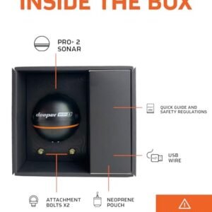 Deeper PRO+ 2 Sonar - Portable Fish Finder and Depth Finder for Kayaks, Boats and Ice Fishing with GPS Enabled | Castable Deeper Sonar with Free User Friendly App