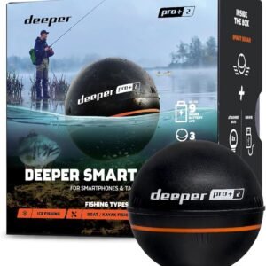 Deeper PRO+ 2 Sonar - Portable Fish Finder and Depth Finder for Kayaks, Boats and Ice Fishing with GPS Enabled | Castable Deeper Sonar with Free User Friendly App