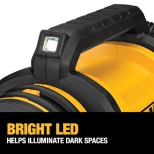 DEWALT Tire Inflator Portable Air Compressor 20V MAX, Air Pump with Automatic Shut Off, LED Light, Tool Only (DCC020IB)