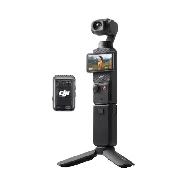 DJI Osmo Pocket 3 Creator Combo, Vlogging Cameras with 1'' CMOS, 4K/120fps Vlog Camera, 3-Axis Stabilization, Face/Object Tracking, Mic Included for Clear Sound, Digital...