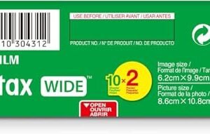 Fujifilm Instax Wide Instant Films for Fuji Instax Wide 210 200 100 300, Pack of 5