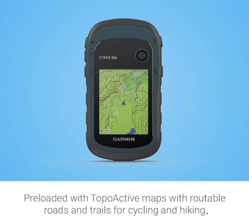 Garmin 010-02256-00 eTrex 22x, Rugged Handheld GPS Navigator, Black/Navy