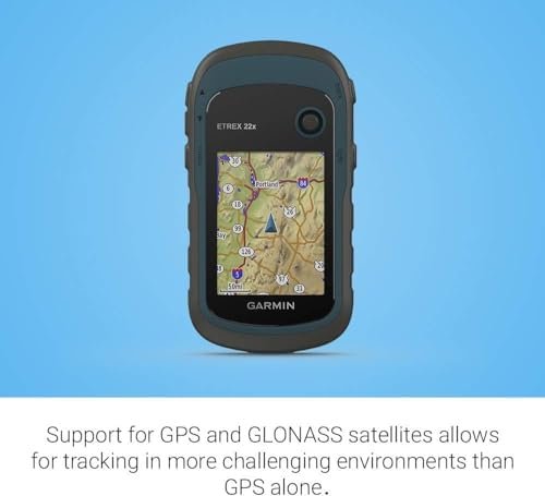 Garmin 010-02256-00 eTrex 22x, Rugged Handheld GPS Navigator, Black/Navy