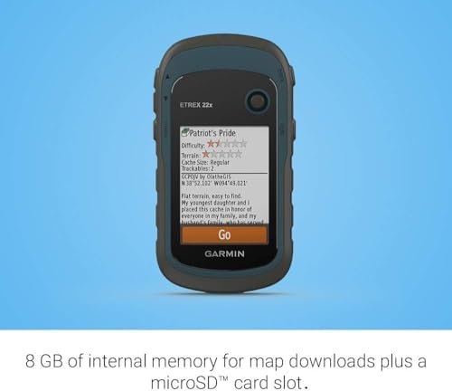 Garmin 010-02256-00 eTrex 22x, Rugged Handheld GPS Navigator, Black/Navy