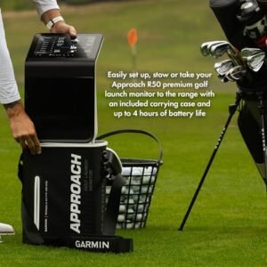 Garmin Approach R50 Premium Golf Launch Monitor and Simulators with Carrying Case, Advanced Ball and Club Metrics with A Built-in 10” Color Touchscreen Display Bundle + More...