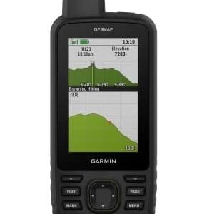 Garmin GPSMAP 67 Rugged GPS Handheld, Multi-Band GNSS, Topo Mapping, Satellite Imagery, Color Display