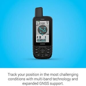 Garmin GPSMAP 67 Rugged GPS Handheld, Multi-Band GNSS, Topo Mapping, Satellite Imagery, Color Display