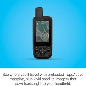 Garmin GPSMAP 67 Rugged GPS Handheld, Multi-Band GNSS, Topo Mapping, Satellite Imagery, Color Display