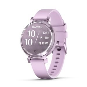 Garmin Lily 2, Small and Stylish Smartwatch, Hidden Display, Patterned Lens, Up to 5 Days Battery Life, Lilac