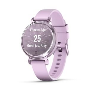 Garmin Lily 2, Small and Stylish Smartwatch, Hidden Display, Patterned Lens, Up to 5 Days Battery Life, Lilac