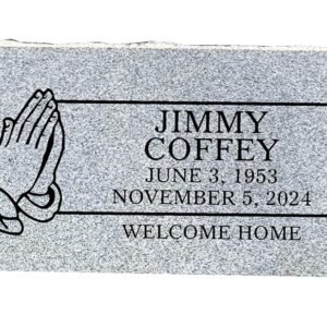 Headstone marker- 16 x 8 x 3" - monument granite - includes engraving - multiple designs