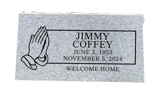 Headstone marker- 16 x 8 x 3" - monument granite - includes engraving - multiple designs