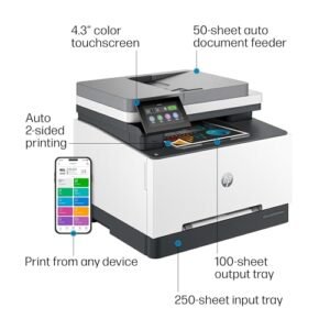 HP Color Laserjet Pro MFP 3301sdw Wireless All-in-One Color Laser Printer, Scanner, Copier, Best-for-Office (499Q3F)
