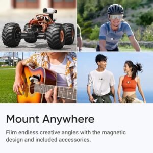 Insta360 GO 3S (White) 128GB Tiny Mighty 4K Action Vlogging Camera, Portable, Mount Anywhere, Waterproof, Stabilization, Hands-Free POV, + Action Pod and Wearable Accessories +...