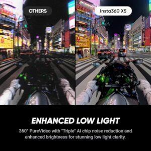 Insta360 X5 Starter Bundle - Waterproof 8K 360° Action Camera, Leading Low Light, Invisible Selfie Stick Effect, Rugged & Replaceable Lens, 3-Hour Battery, Clear Audio,...