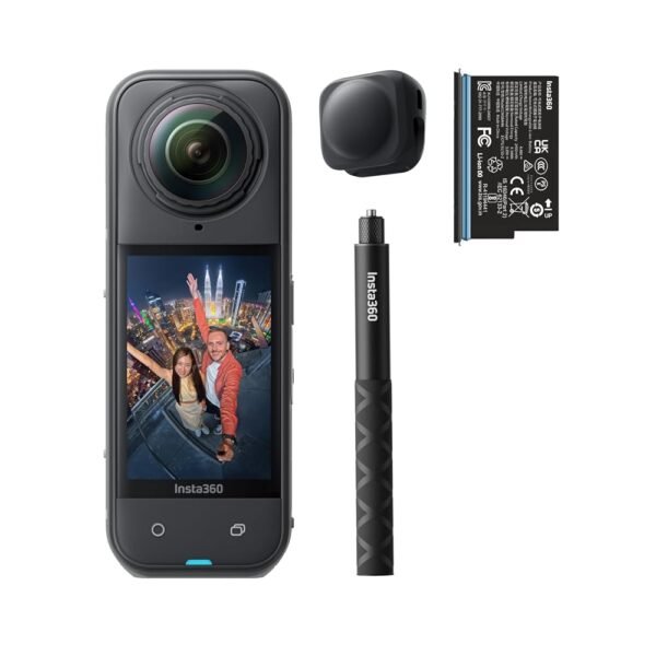 Insta360 X5 Starter Bundle - Waterproof 8K 360° Action Camera, Leading Low Light, Invisible Selfie Stick Effect, Rugged & Replaceable Lens, 3-Hour Battery, Clear Audio,...