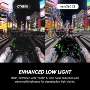 Insta360 X5 - Waterproof 8K 360° Action Camera, Leading Low Light, Invisible Selfie Stick Effect, Rugged and Replaceable Lens, 3-Hour Battery, Built-in Wind Guard,...