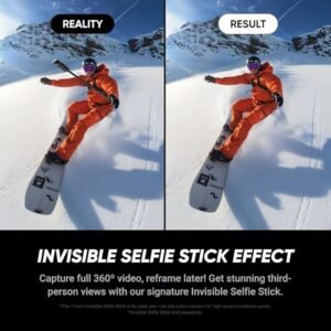 Insta360 X5 - Waterproof 8K 360° Action Camera, Leading Low Light, Invisible Selfie Stick Effect, Rugged and Replaceable Lens, 3-Hour Battery, Built-in Wind Guard,...