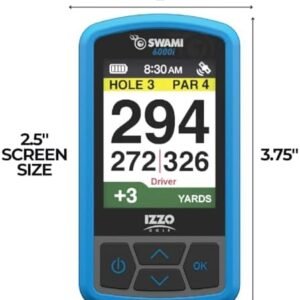 Izzo Swami 6000 Handheld Golf GPS Water-Resistant Color Display with 38,000 Course Maps & Scorekeeper