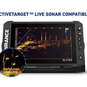 Lowrance Elite FS 9 Fish Finder with ActiveTarget Live Sonar, Preloaded C-MAP Contour+ Charts