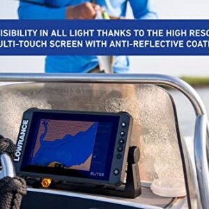 Lowrance Elite FS 9 Fish Finder with ActiveTarget Live Sonar, Preloaded C-MAP Contour+ Charts
