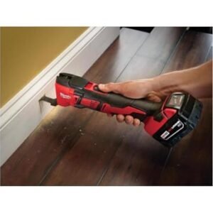 Milwaukee 2626-20 M18 18V Lithium Ion Cordless 18,000 OPM Orbiting Multi Tool with Woodcutting Blades and Sanding Pad with Sheets Included (Battery Not Included, Power Tool Only)