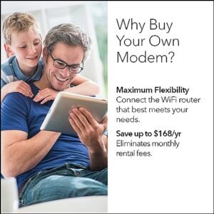 NETGEAR CM1000-100NAS DOCSIS 3.1 Gigabit Cable Modem. Max download speeds of 1.0 Gbps, For XFINITY by Comcast and Cox. Compatible with Gig-Speed from Xfinity (CM1000)