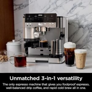 Ninja | Espresso Machine and Drip Coffee Maker| Luxe Café Premier Series | Integrated Coffee Grinder, Milk Frother, Assisted Tamper & Built-In Espresso Accessory Storage |...