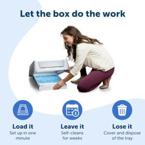 PetSafe ScoopFree Crystal Pro Self Cleaning Cat Litter Box, Includes 1 Disposable Crystal Litter Tray