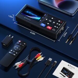 Portta VHS to Digital Converter, Video to Digital Recorder with Remote, Compatible with VHS, VCR, DVR, DVD, Hi8, Mini DV Players, Camcorder, Gaming Consoles (VHS/Tapes/DVD...