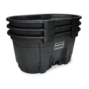 Rubbermaid Commercial Products Stock Tank 100-Gallons Structural Foam Heavy Duty Container for Livestock/Animal/Cattle Feed & Water Outdoor Homemade Pool/Hot Tub/Bathtub & Pet...