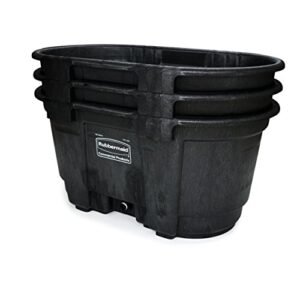 Rubbermaid Commercial Products Stock Tank 100-Gallons Structural Foam Heavy Duty Container for Livestock/Animal/Cattle Feed & Water Outdoor Homemade Pool/Hot Tub/Bathtub & Pet...