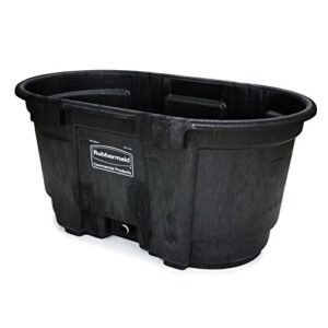 Rubbermaid Commercial Products Stock Tank 100-Gallons Structural Foam Heavy Duty Container for Livestock/Animal/Cattle Feed & Water Outdoor Homemade Pool/Hot Tub/Bathtub & Pet...