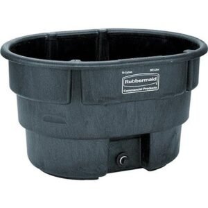 Rubbermaid Commercial Products Stock Tank 100-Gallons Structural Foam Heavy Duty Container for Livestock/Animal/Cattle Feed & Water Outdoor Homemade Pool/Hot Tub/Bathtub & Pet...