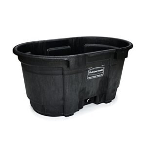 Rubbermaid Commercial Products Stock Tank 100-Gallons Structural Foam Heavy Duty Container for Livestock/Animal/Cattle Feed & Water Outdoor Homemade Pool/Hot Tub/Bathtub & Pet...