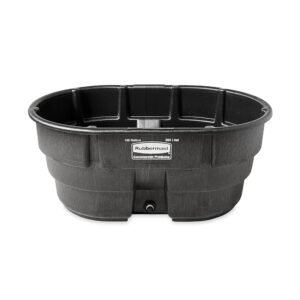 Rubbermaid Commercial Products Stock Tank, 150-Gallons, Structural Foam, Heavy Duty Container, for Livestock/Animal/Cattle Feed & Water, Outdoor Homemade Pool/Hot Tub/Bathtub, &...
